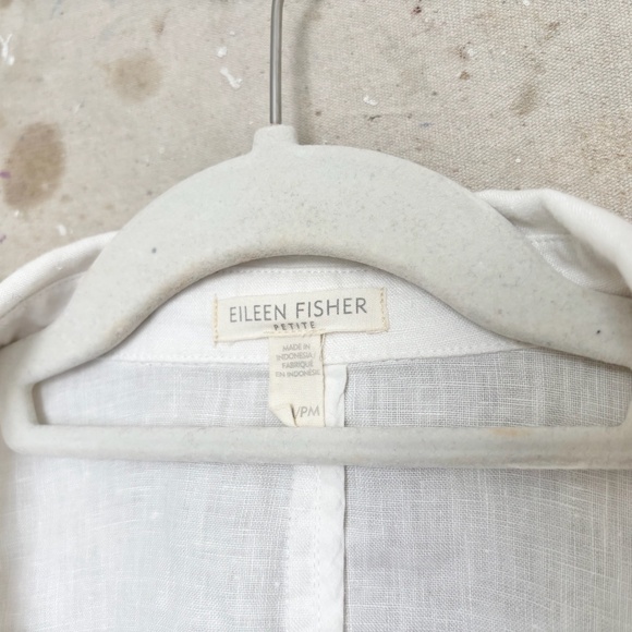 Eileen Fisher White Organic Linen Blazer - Picture 2 of 4